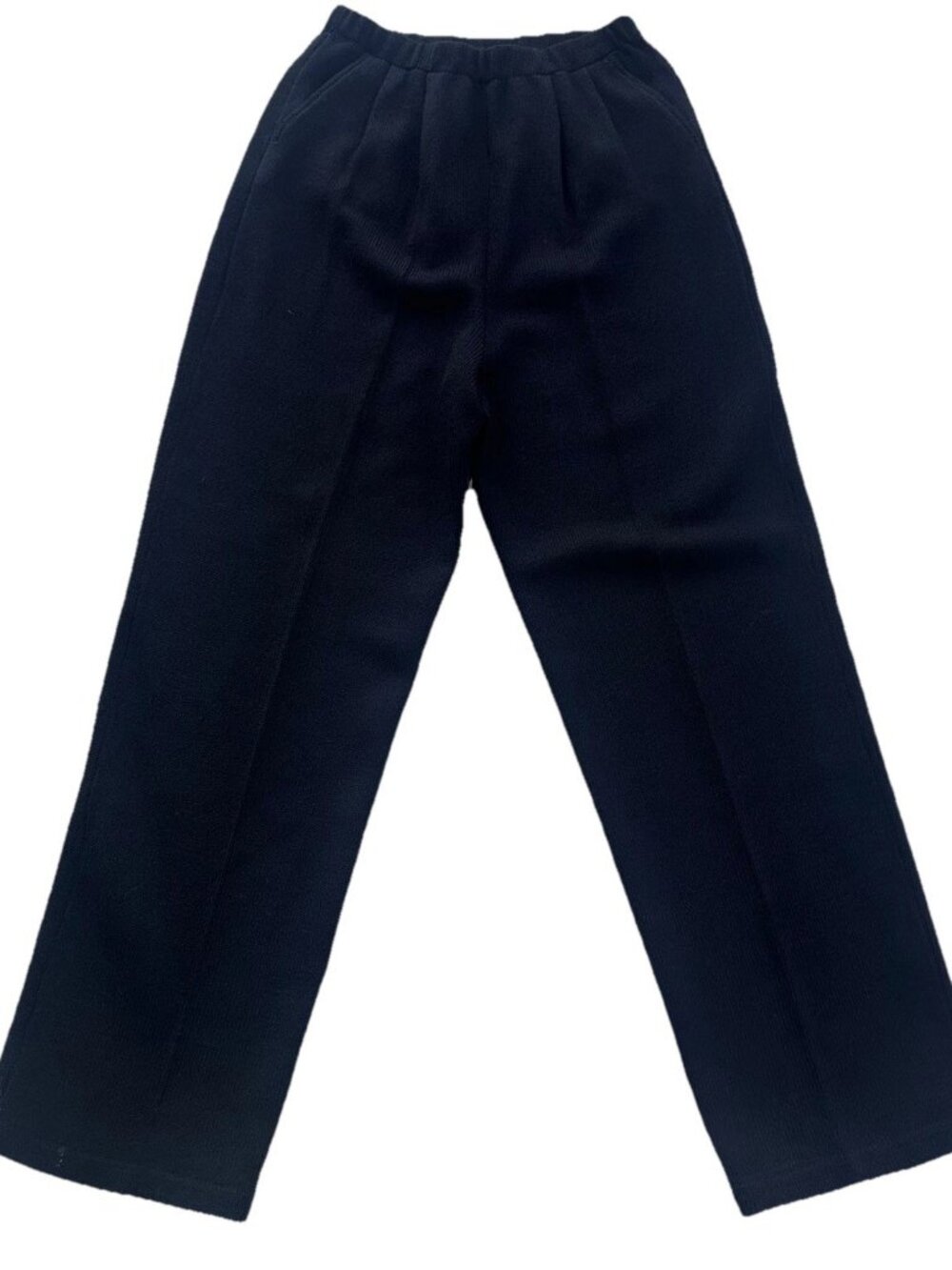 St John Santana Knit Pants S Black Elastic Waist